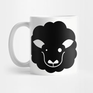 Black Fluffy Sheep double-sided Mug